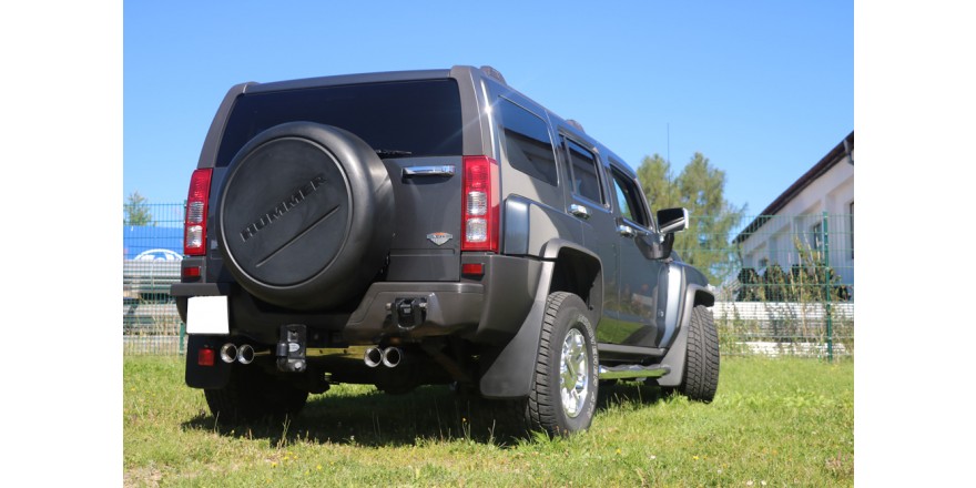 Endschalldämpfer quer Ausgang rechts/links - 2x100 Typ 24 rechts/links