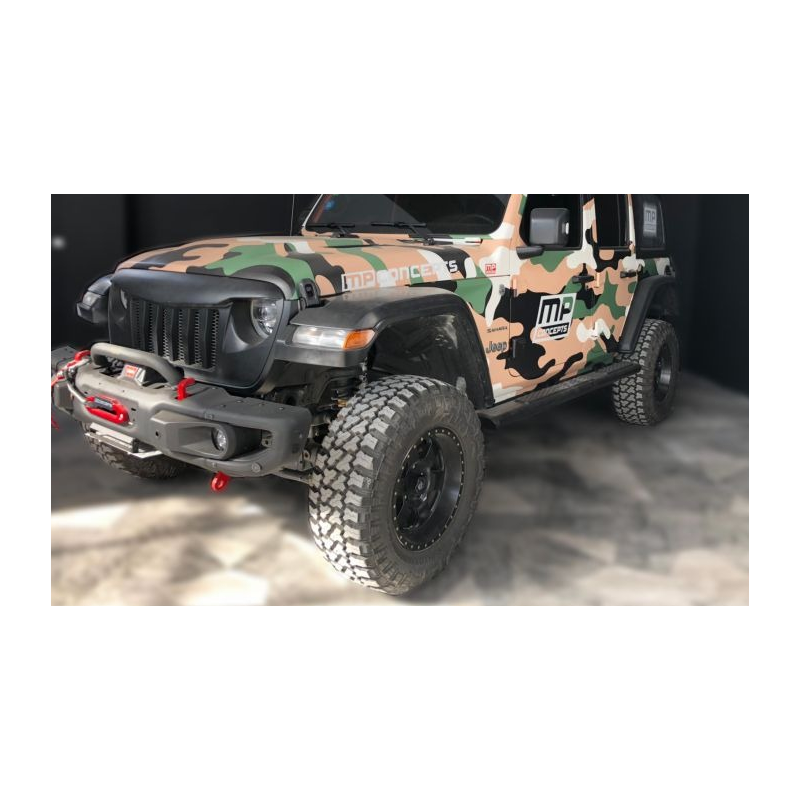 ALUMINUM SIDE STEPS - TEXTURED BLACK (WRANGLER 2018-2021 JL 4-DOORS)