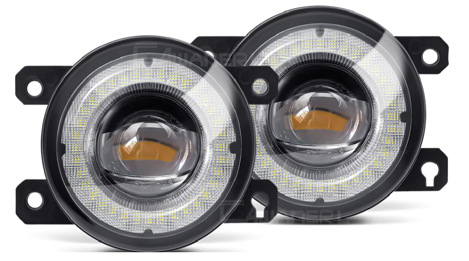 Ford Mustang 2015 - 2017  - 2 er Set  Vorderen Stoßfänger LED Nebel Licht Montage Angel Eye Tagfahrl