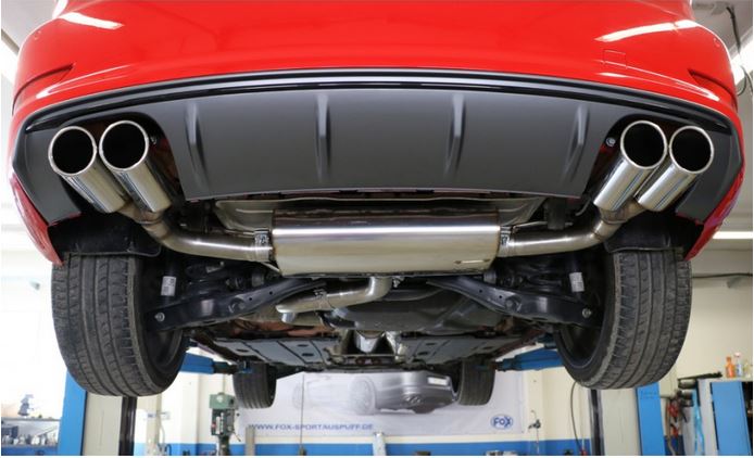 Audi A3 - 8V Limousine Endschalldämpfer quer Ausgang rechts/links - 2x80 Typ 16 rechts/links