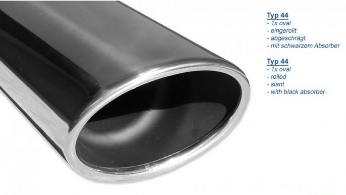 Audi A3 - 8V Sportback Endschalldämpfer Ausgang rechts/links - 140x90 Typ 44 rechts/links