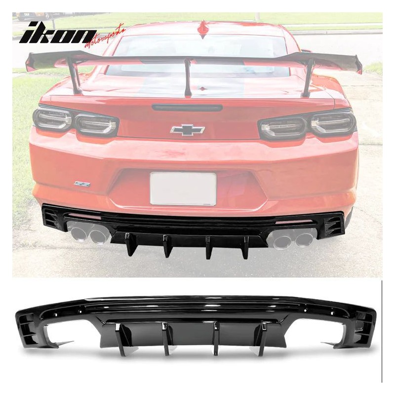 Heckdiffusor mit Lamellen – Einzel-/Vier-Auspuffrohre