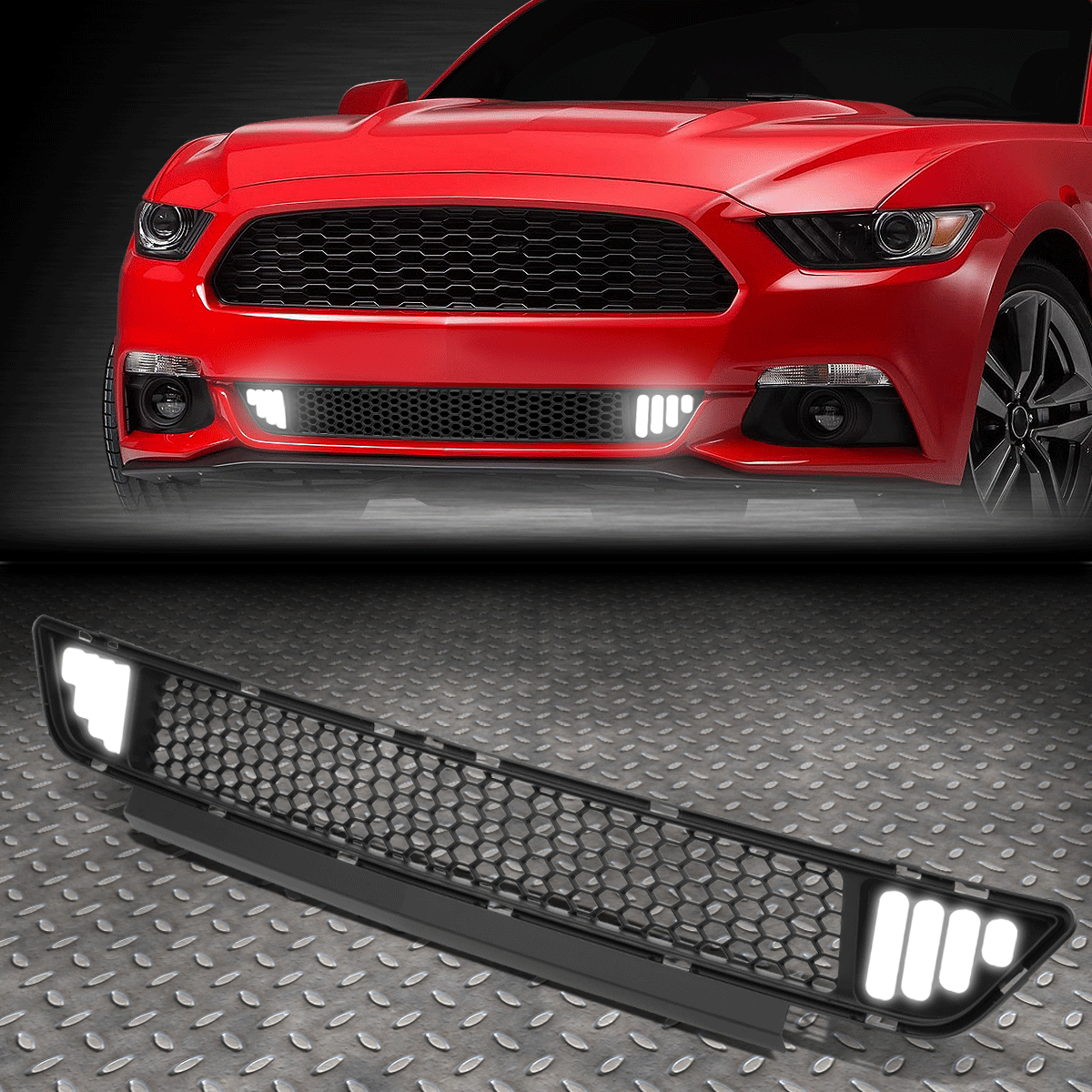 15-17 FORD MUSTANG HONEYCOMB unterer Grill Beleuchtet