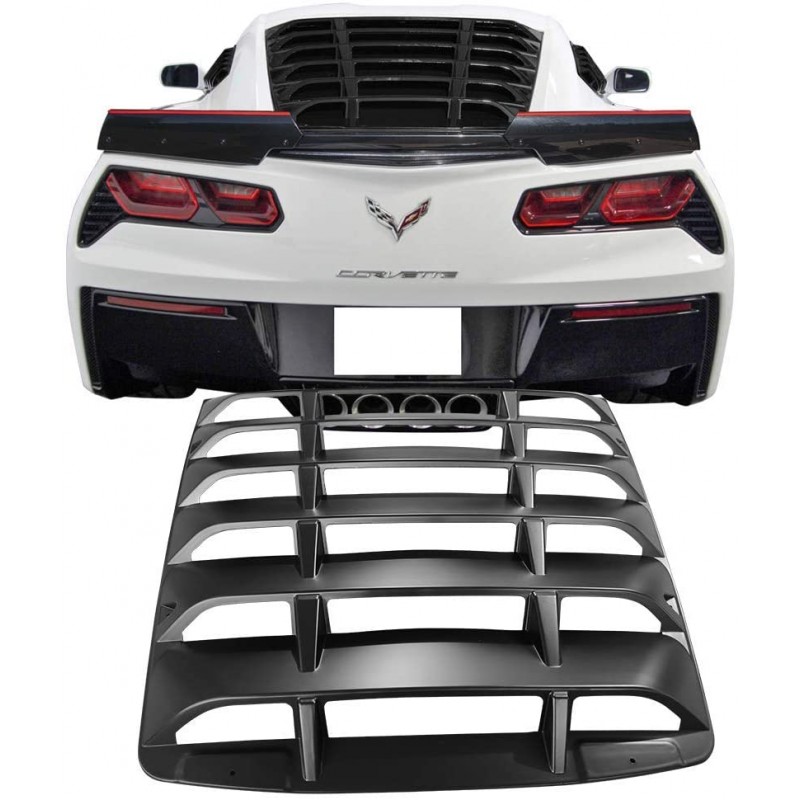 REAR WINDOW LOUVERS - MATTE BLACK (CORVETTE C7 2014-2019)