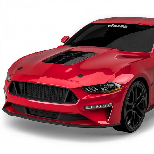 GT500 STYLE ALUMINUM HOOD - (MUSTANG 2018- GT, ECOBOOST)