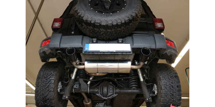 Endschalldämpfer quer Ausgang rechts/links - 1x100 Typ 25 rechts/links schwarz emalliert