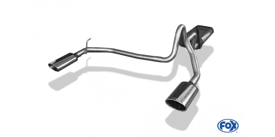 Endschalldämpfer zweiflutig Ausgang rechts/links - 115x85 Typ 33 rechts/links